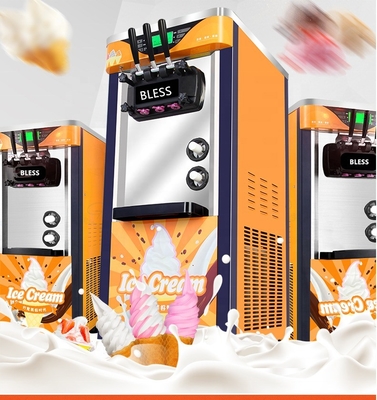 2022 Soft Serve 3 γεύση πωλήσεων παγωτό μηχανή με υπερ-αποτελεσματικότητα και αυτόματη