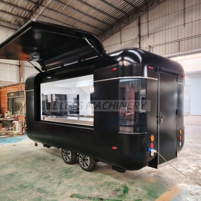 110V220V Παραχώρηση Ρέτρο παγωτό γαλοπούλα καρότσι κινητό βαθύ τηγανητή τροφίμων φορτηγό ρυμουλκούμενο ΗΠΑ