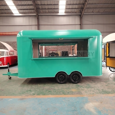 Europe Standard Street Mobile Fast Food Trailer Καφέ παγωτό φορτηγό Κιόσκος τροφίμων καρότσι