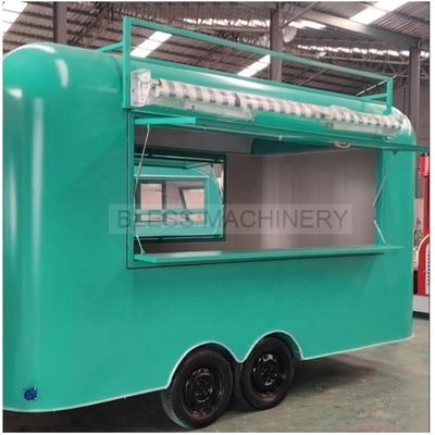 Europe Standard Street Mobile Fast Food Trailer Καφέ παγωτό φορτηγό Κιόσκος τροφίμων καρότσι