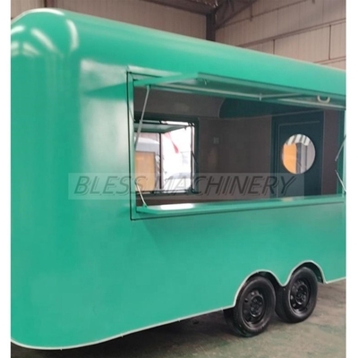 Europe Standard Street Mobile Fast Food Trailer Καφέ παγωτό φορτηγό Κιόσκος τροφίμων καρότσι