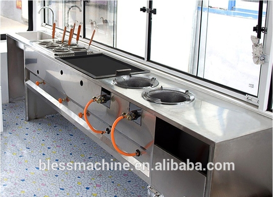 220V ηλεκτρικό φορτηγό τροφίμων δρόμου με προσαρμόσιμο σχεδιασμό και 4 τροχούς