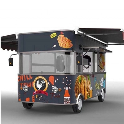 Λευκό χρώμα Super Performance Commercial Mobile Food Truck με χαμηλή επένδυση