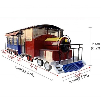 Λευκό χρώμα Super Performance Commercial Mobile Food Truck με χαμηλή επένδυση
