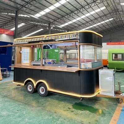 Ηλεκτρικό σύστημα παρέχεται Custom Truck Bbq Mobile Kitchen Trailer με ανοξείδωτο χάλυβα
