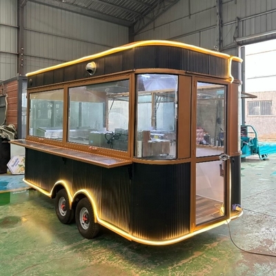 Ηλεκτρικό σύστημα παρέχεται Custom Truck Bbq Mobile Kitchen Trailer με ανοξείδωτο χάλυβα