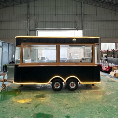 Ηλεκτρικό σύστημα παρέχεται Custom Truck Bbq Mobile Kitchen Trailer με ανοξείδωτο χάλυβα