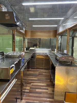 Ηλεκτρικό σύστημα παρέχεται Custom Truck Bbq Mobile Kitchen Trailer με ανοξείδωτο χάλυβα
