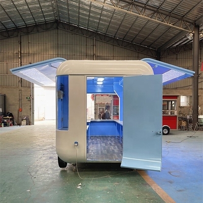 1000KG Mobile Snack Food Truck Gas Fast Food Cart Trailers Kitchen σε εργοστάσιο παραγωγής