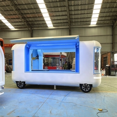 1000KG Mobile Snack Food Truck Gas Fast Food Cart Trailers Kitchen σε εργοστάσιο παραγωγής