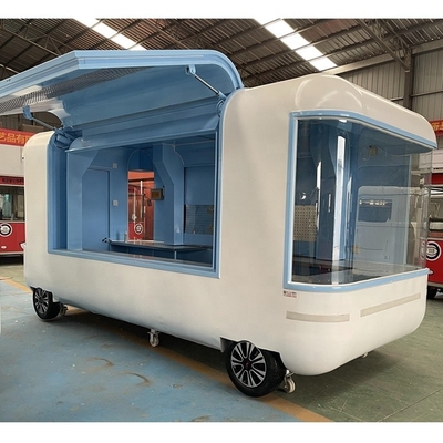 1000KG Mobile Snack Food Truck Gas Fast Food Cart Trailers Kitchen σε εργοστάσιο παραγωγής