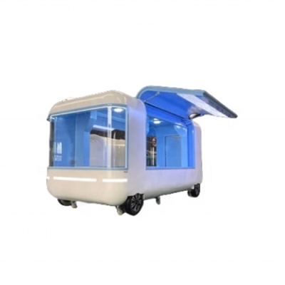 1000KG Mobile Snack Food Truck Gas Fast Food Cart Trailers Kitchen σε εργοστάσιο παραγωγής