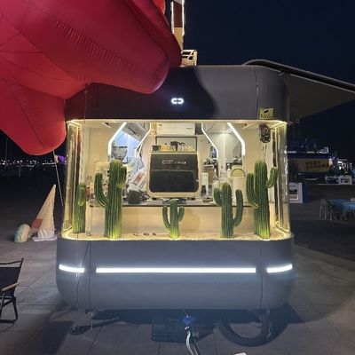 Ηλεκτρικά φορτηγά καφέ μπέργκερ τροφίμων με πλήρη εξοπλισμό κουζίνας και εύκολη λειτουργία