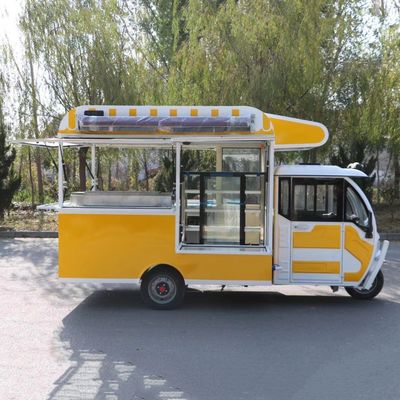 Πολλαπλό κινητό ηλεκτρικό τρικυκλικό γρήγορου φαγητού με 3 τροχούς 3.8*1.6*2.35m