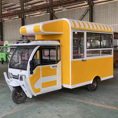 Πολλαπλό κινητό ηλεκτρικό τρικυκλικό γρήγορου φαγητού με 3 τροχούς 3.8*1.6*2.35m