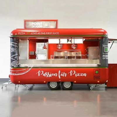 1.5KW-4.5kw Μίνι Ατσάλι Mobile Hotdog Fast Food Καροτσάκι