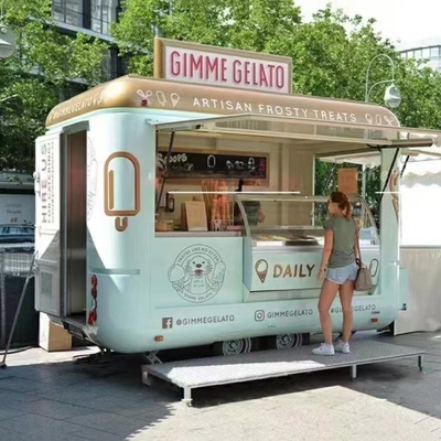 1.5KW-4.5kw Μίνι Ατσάλι Mobile Hotdog Fast Food Καροτσάκι