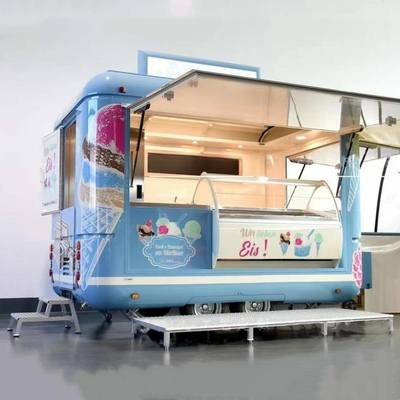 1.5KW-4.5kw Μίνι Ατσάλι Mobile Hotdog Fast Food Καροτσάκι