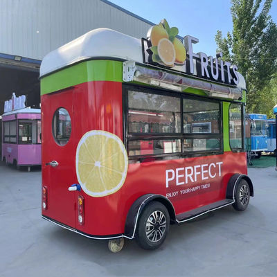 4 τροχούς Outlet Προσαρμοσμένο Φρούτα Σαλάτα Ποτό Καφέ Γάλα Τσάι Μπίρα Παγωτό Trailer