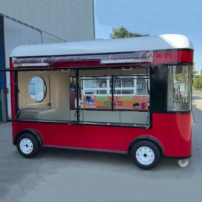 4 τροχούς Outlet Προσαρμοσμένο Φρούτα Σαλάτα Ποτό Καφέ Γάλα Τσάι Μπίρα Παγωτό Trailer