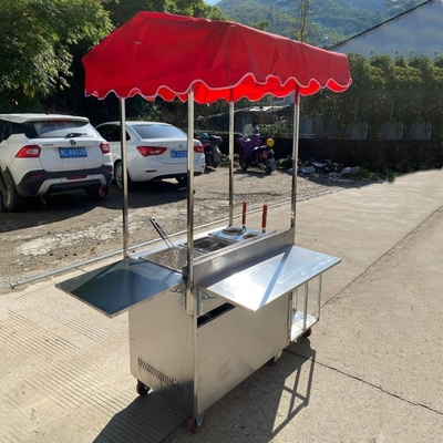 960mm*520mm*2000mm Καροτσάκι τροφίμων δρόμου με πρώτες ύλες και πολλαπλές λειτουργίες