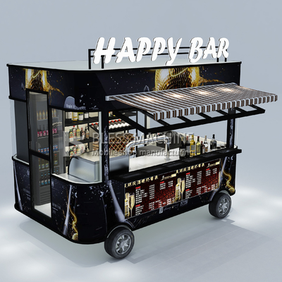 110v/220v Ηλεκτρικό κινητό κρασί cocktail drink bar φορτηγό φορτηγό ρυμουλκούμενο καροτσάκι για αγροκτήματα 2022