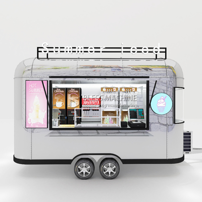 Outlet Mobile Παγωτό Ποτό Τρόφιμα Snack Βαν Trailers Μπουτίκ με χωρητικότητα 1000kg