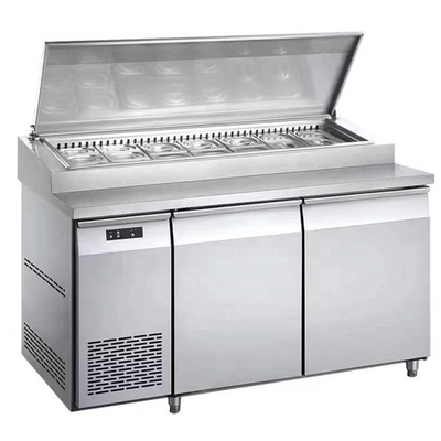 Μία πόρτα Super Performance Salad Bar Pizza Prep Table ψυγείο με χαμηλή επένδυση