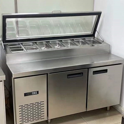 Μία πόρτα Super Performance Salad Bar Pizza Prep Table ψυγείο με χαμηλή επένδυση