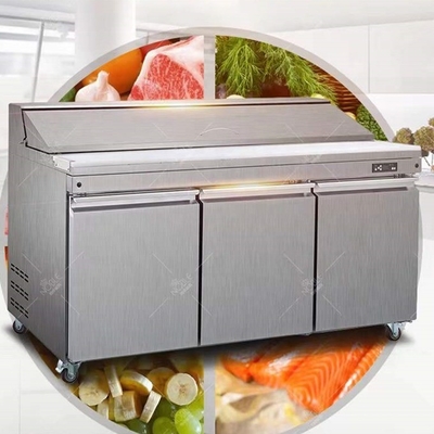 Μία πόρτα Super Performance Salad Bar Pizza Prep Table ψυγείο με χαμηλή επένδυση