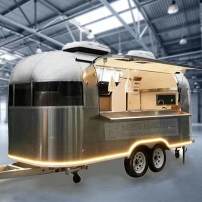 Ατσάλινο Fast Food Snack Beverage Beer Drink Ice Cream Coffee Milk Tea Trailer Bar Cart (Παράγωγα με μπαρ)