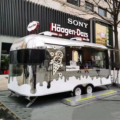 Ατσάλινο Fast Food Snack Beverage Beer Drink Ice Cream Coffee Milk Tea Trailer Bar Cart (Παράγωγα με μπαρ)