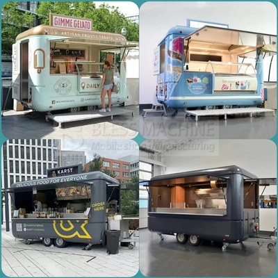Ατσάλινο Fast Food Snack Beverage Beer Drink Ice Cream Coffee Milk Tea Trailer Bar Cart (Παράγωγα με μπαρ)
