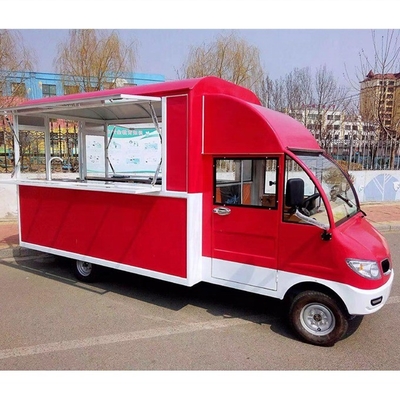 Λευκό χρώμα Super Performance Commercial Mobile Food Truck με χαμηλή επένδυση