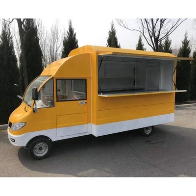 Λευκό χρώμα Super Performance Commercial Mobile Food Truck με χαμηλή επένδυση