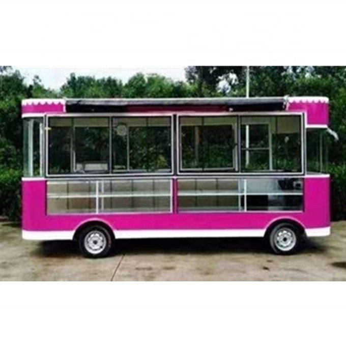 Λευκό χρώμα Super Performance Commercial Mobile Food Truck με χαμηλή επένδυση