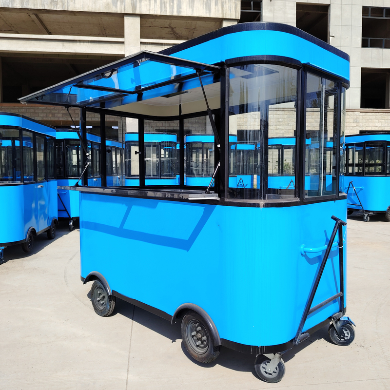 Outlet Mobile Fast Food Cart για σνακ Ποτά Παγωτά Καφέ γάλα Τσάι και χυμός φρούτων