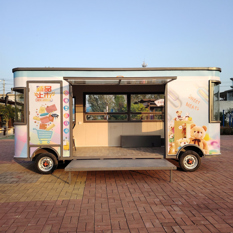 Πολυλειτουργικό ηλεκτρικό κινητό τροφικό ρυμουλκούμενο για σνακ και λιανική πώληση
